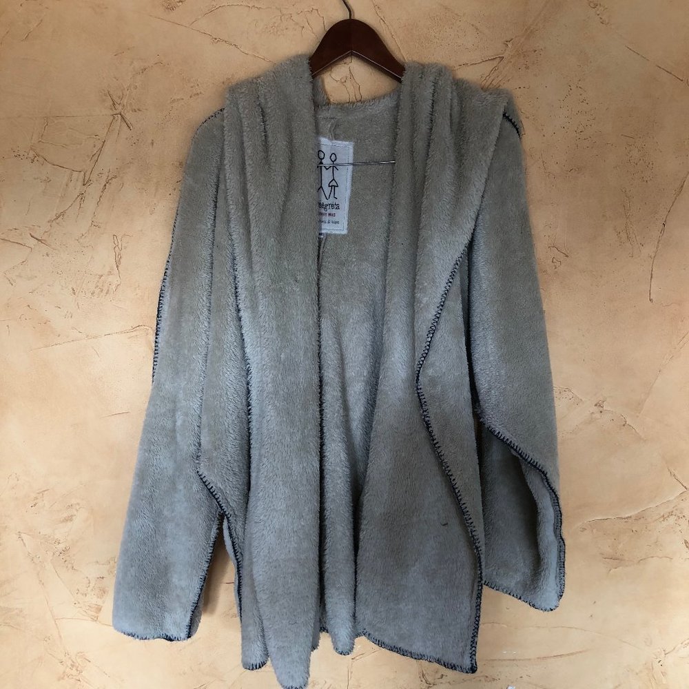 Johnny Was teddy style cape jacket w/ hood